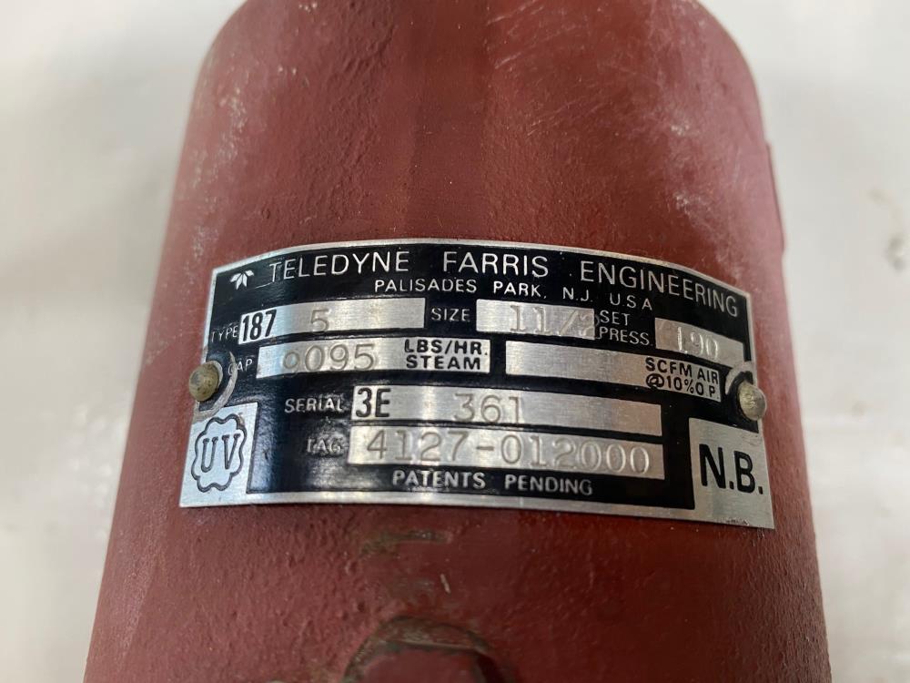 Teledyne Farris 1-1/2" x 2-1/2" NPT 190# Relief Valve